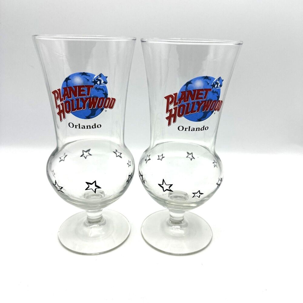 Planet Hollywood Orlando Hurricane Glass Set of 2